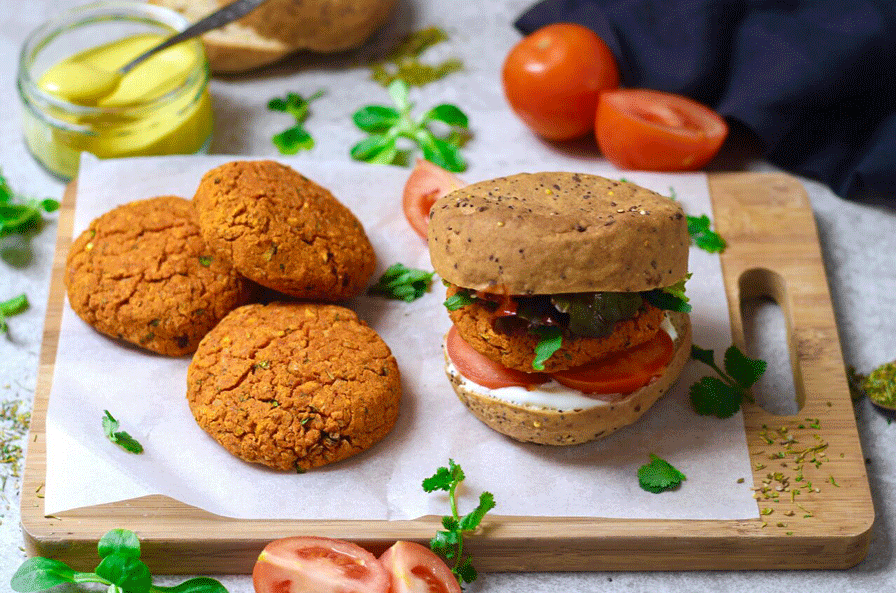 High Protein Vegan Burger