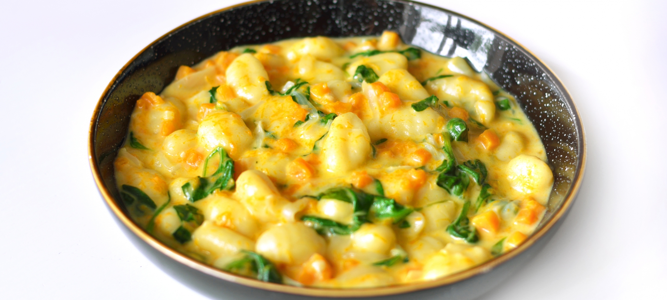 Gnocchi with Creamy Pumpkin & Spinach Sauce