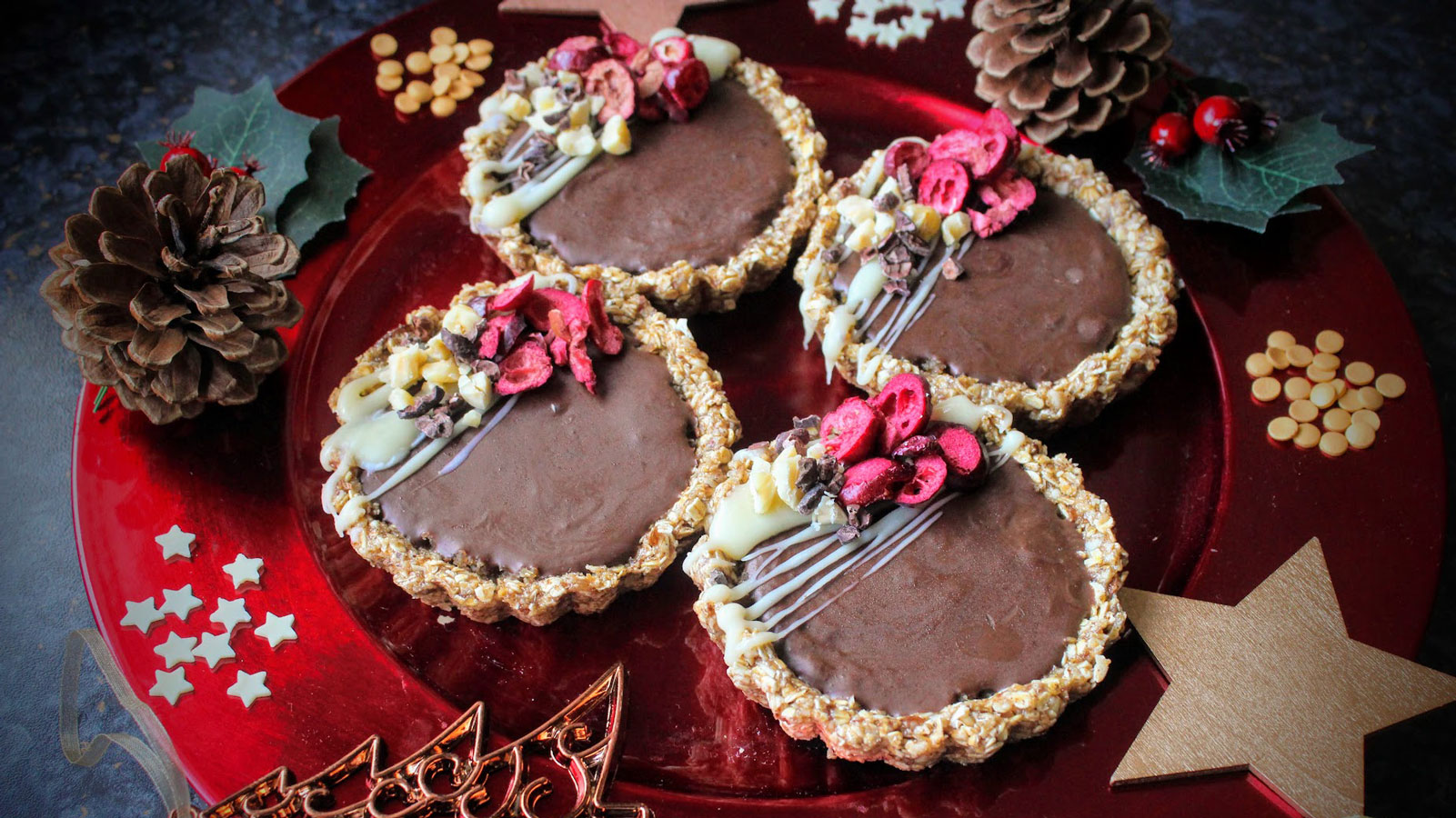 Chocolate Chestnut & Hazelnut Tartlets