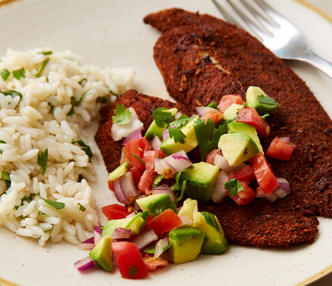 Blackened Tilapia with Cilantro