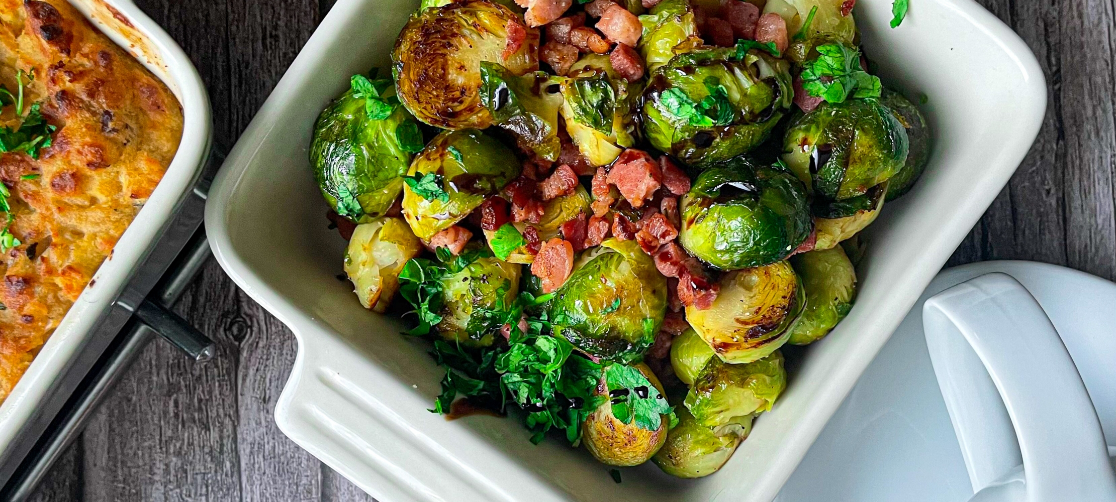 Balsamic Glazed Brussel Sprouts With Pancetta