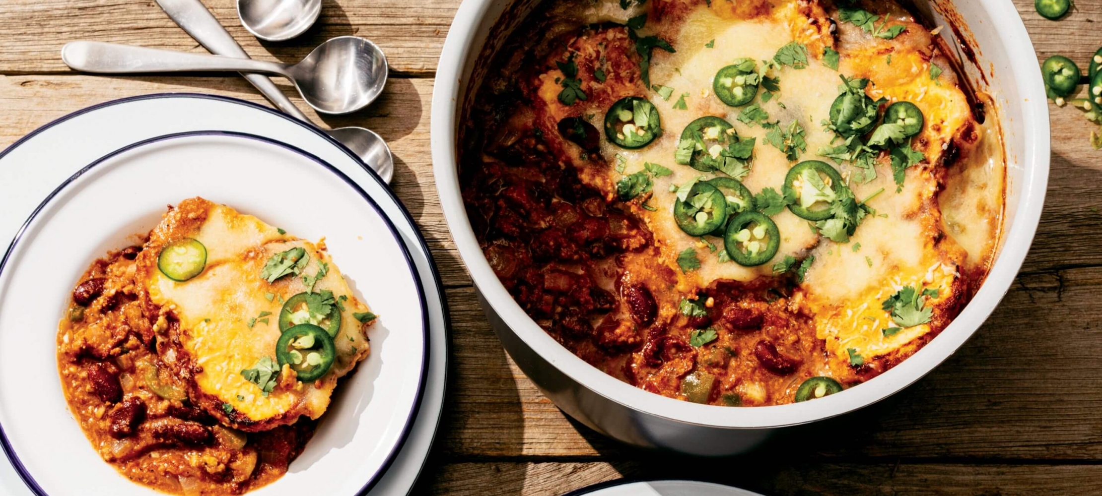 Beef Chili and Cornbread Casserole