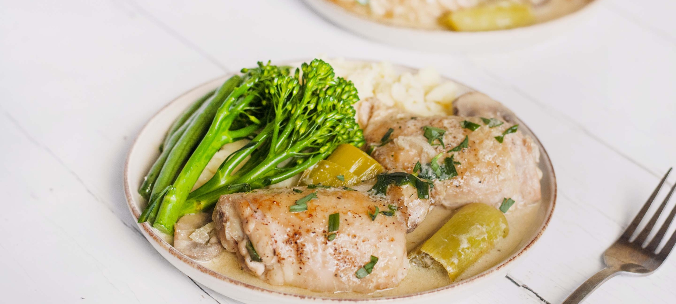 Mustard Chicken With Mushrooms & Leeks