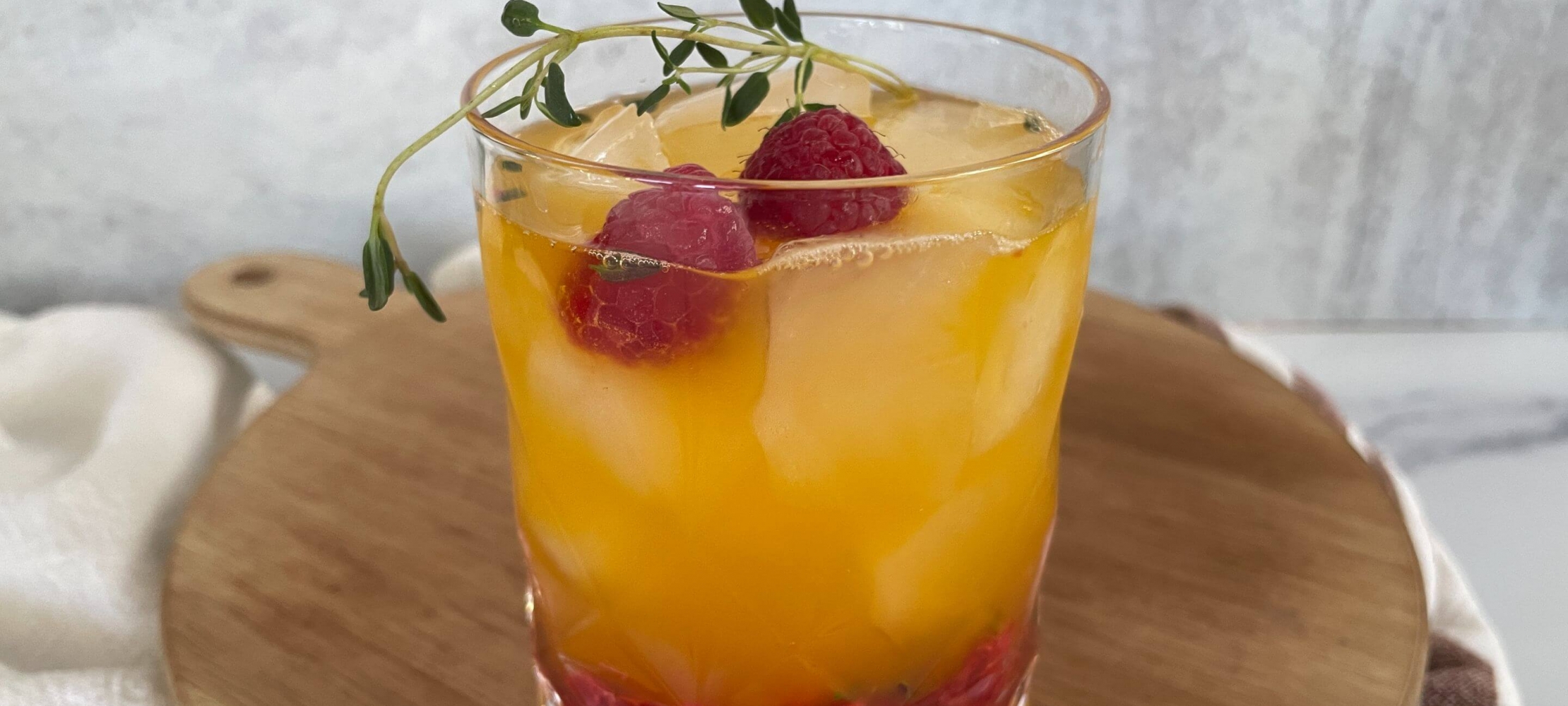 Raspberry Thyme Mocktail