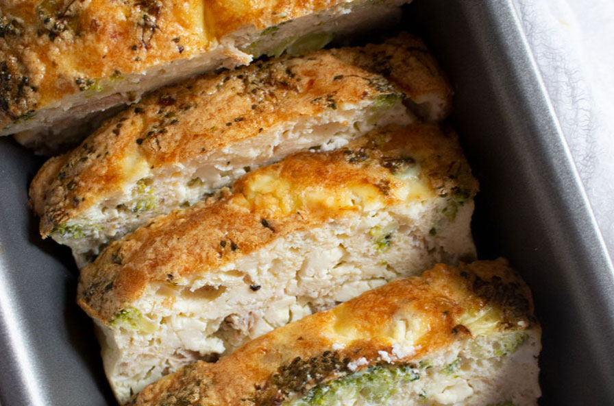 Tuna, Feta Cheese & Broccoli Egg Bake –