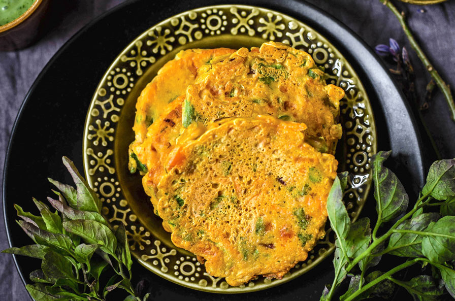 Mini Savoury Bhajia Pancakes