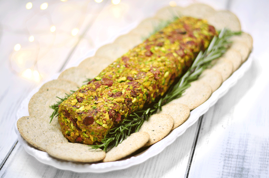 Vegan Christmas Cheese Log