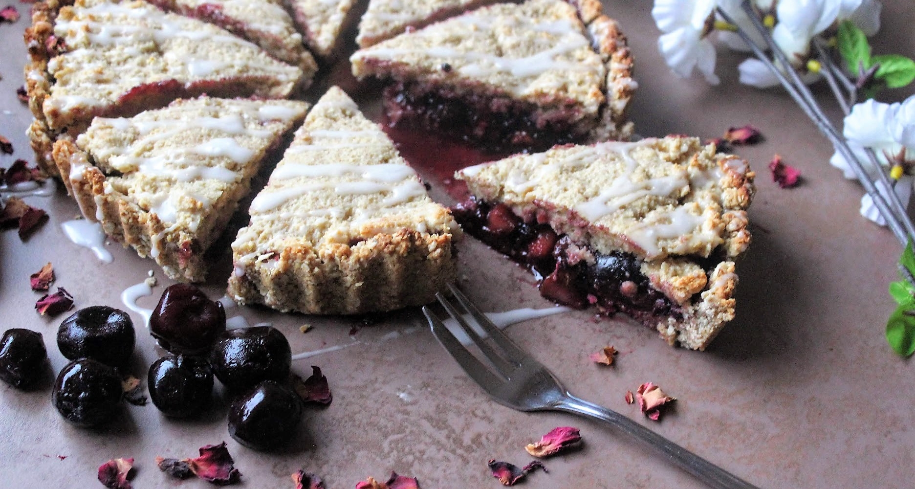 Pear & Cherry tart –