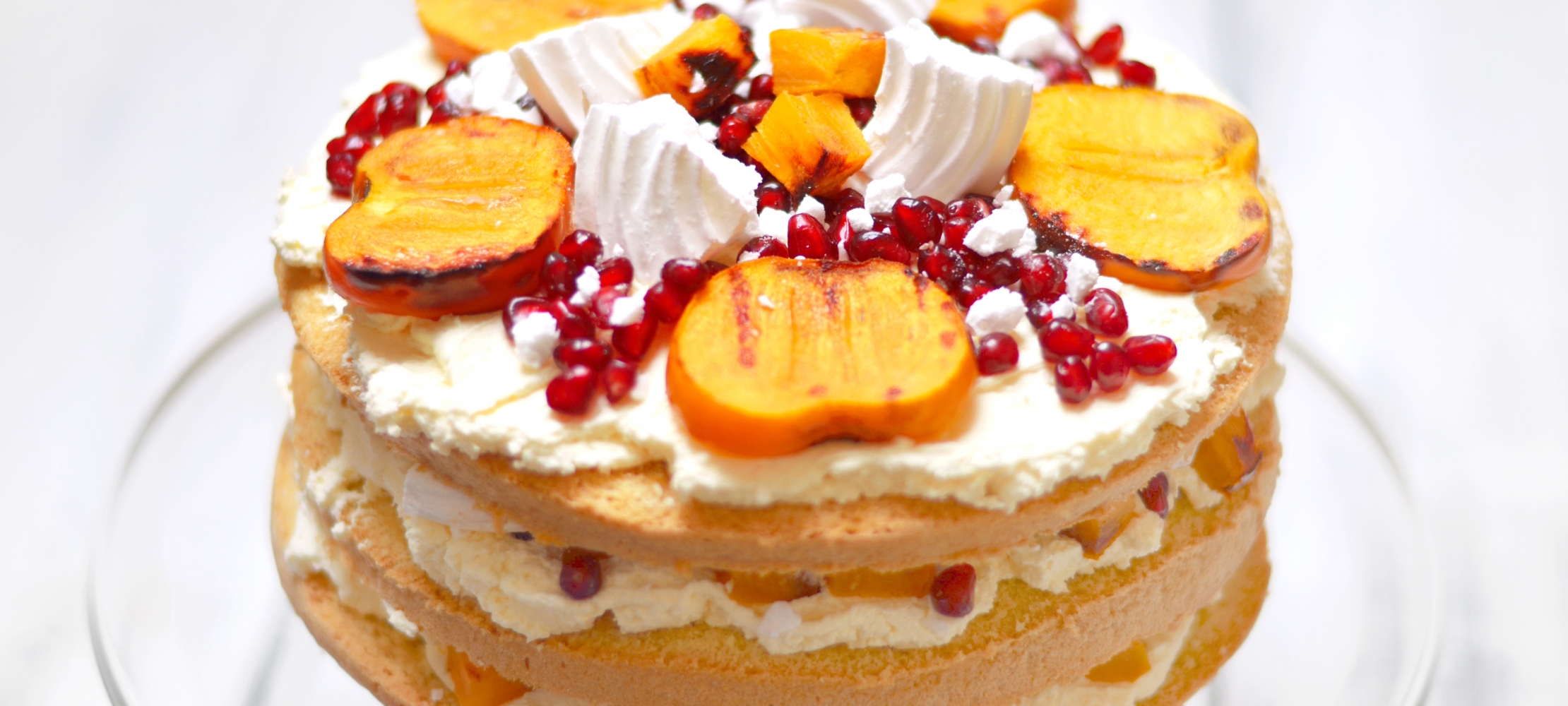 Persimmon Pomegranate Eton Mess Cake –