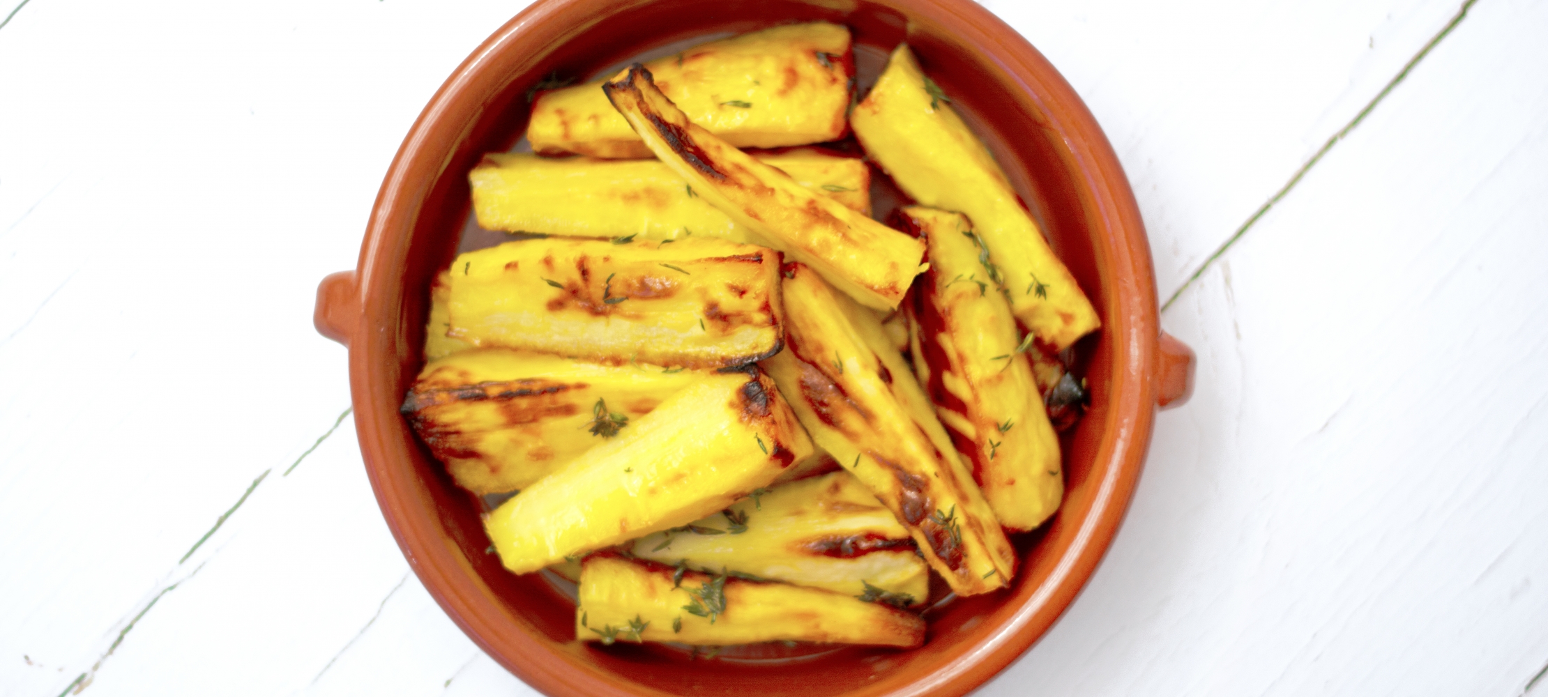 Honey Glazed Parsnips –