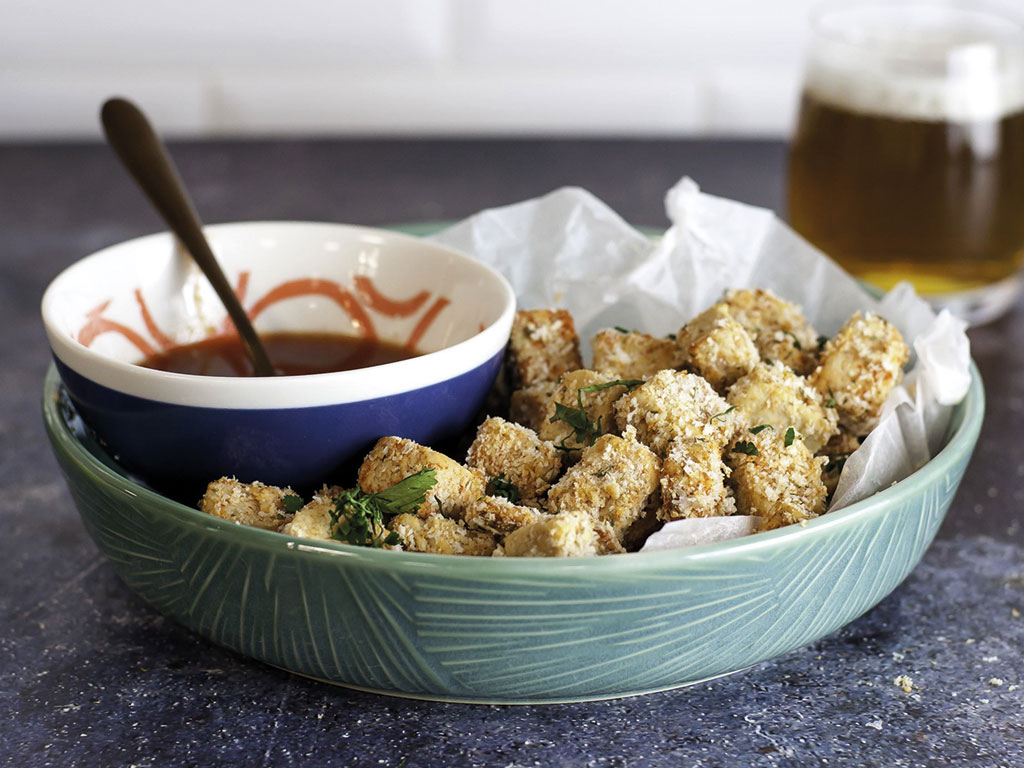 Popcorn Vegan Pieces with Buffalo Sauce –