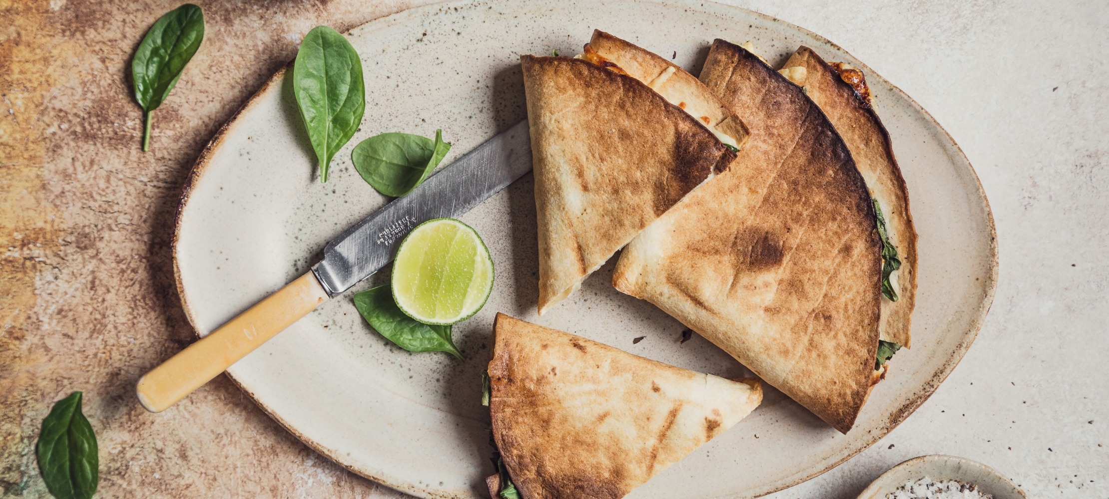 Grilled Spinach & Cheese Wraps
