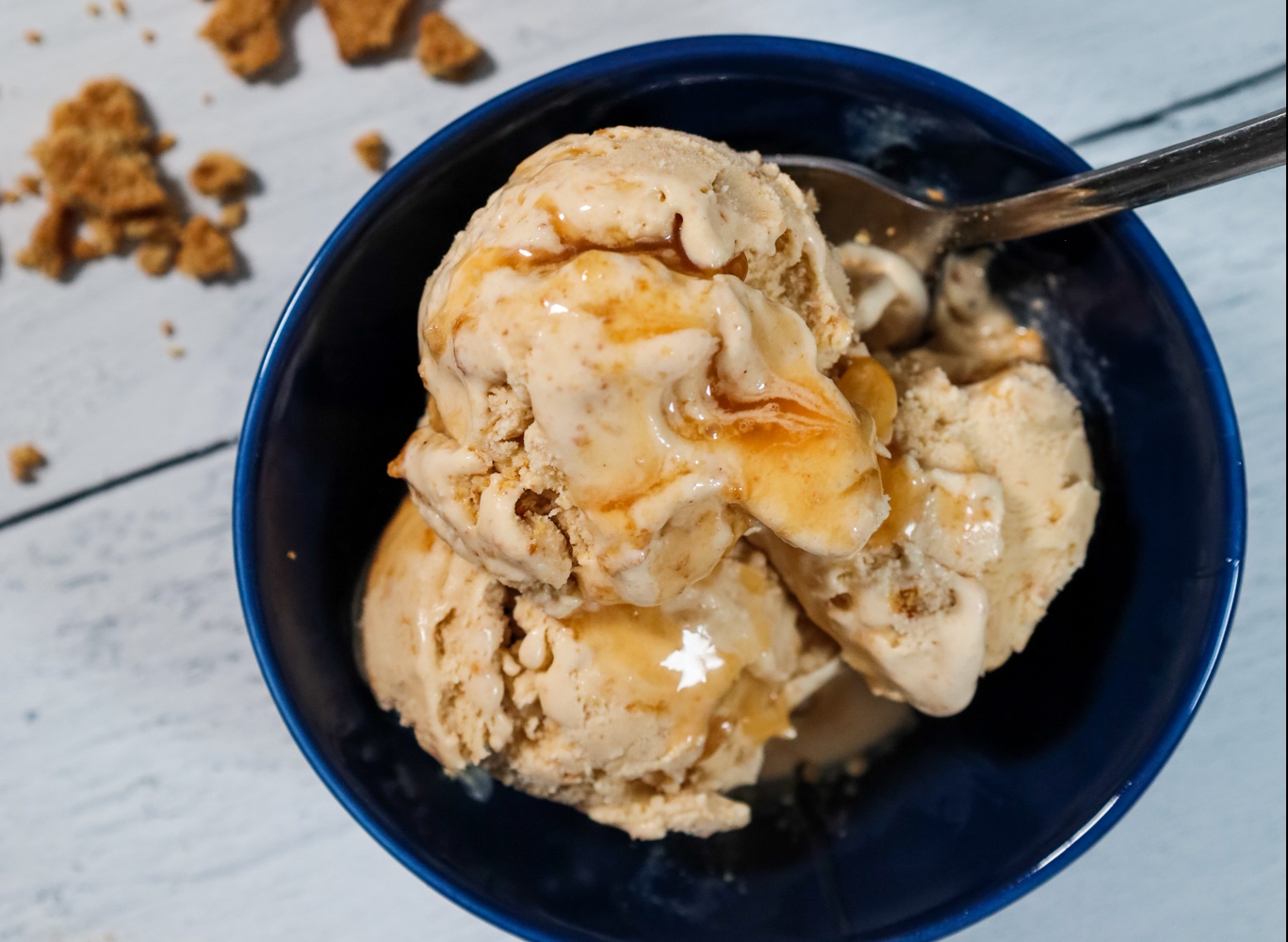 Gourmet Sweet and Salty Graham Cracker Ice Cream