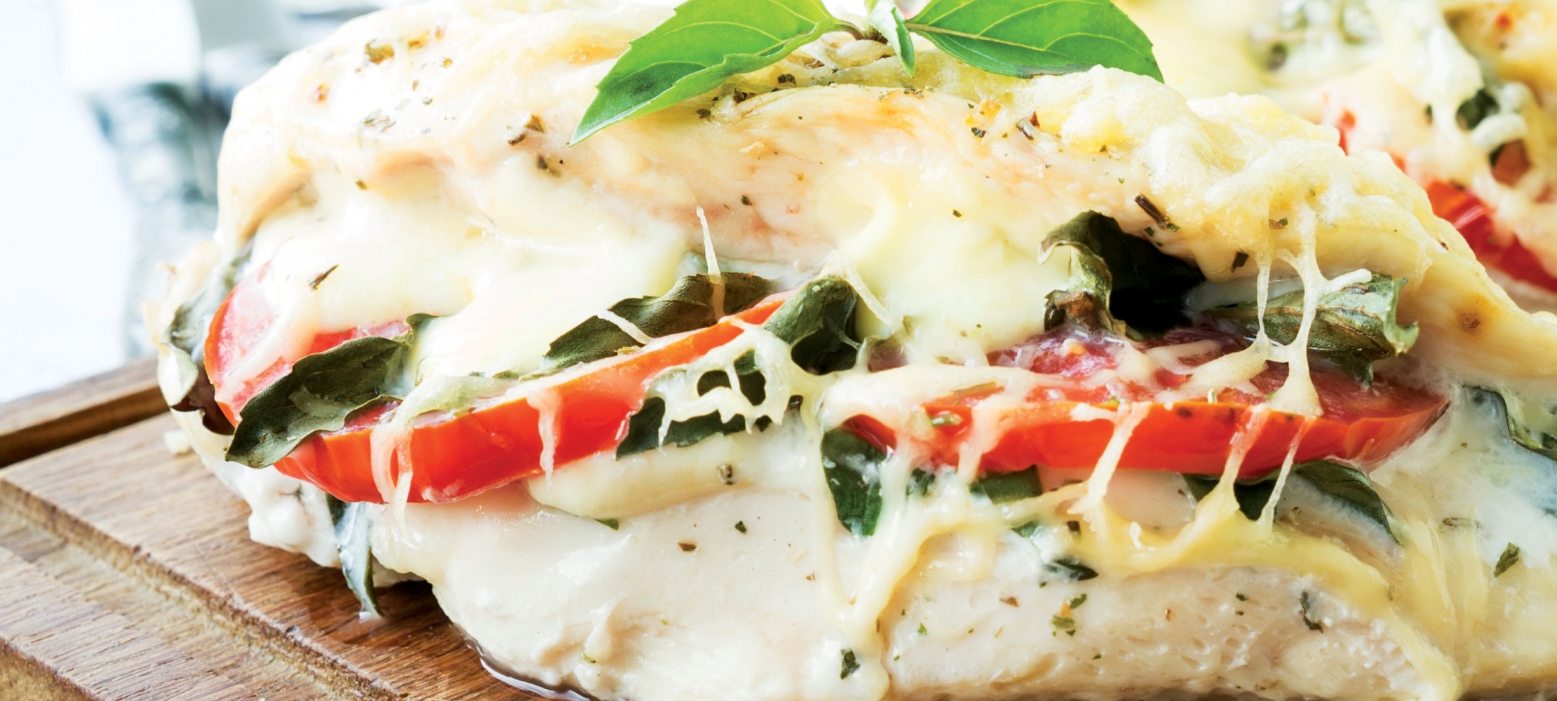 Caprese Chicken Breast with Pesto Orzo