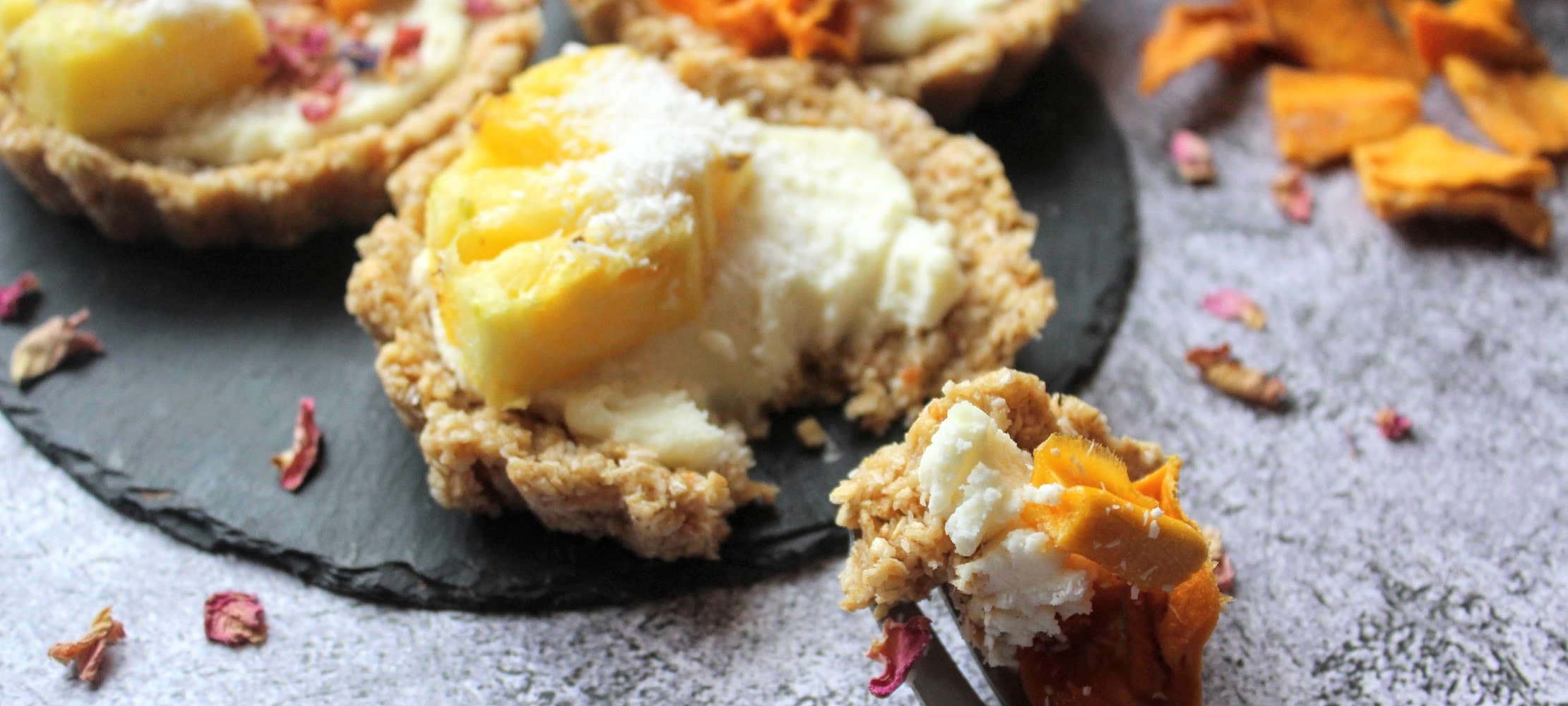 Mango, Coconut & Pineapple Tartlets –