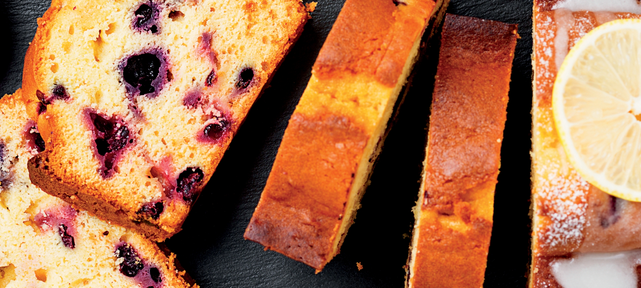 Blueberry Loaf with Citrus Zest and Vanilla Glaze