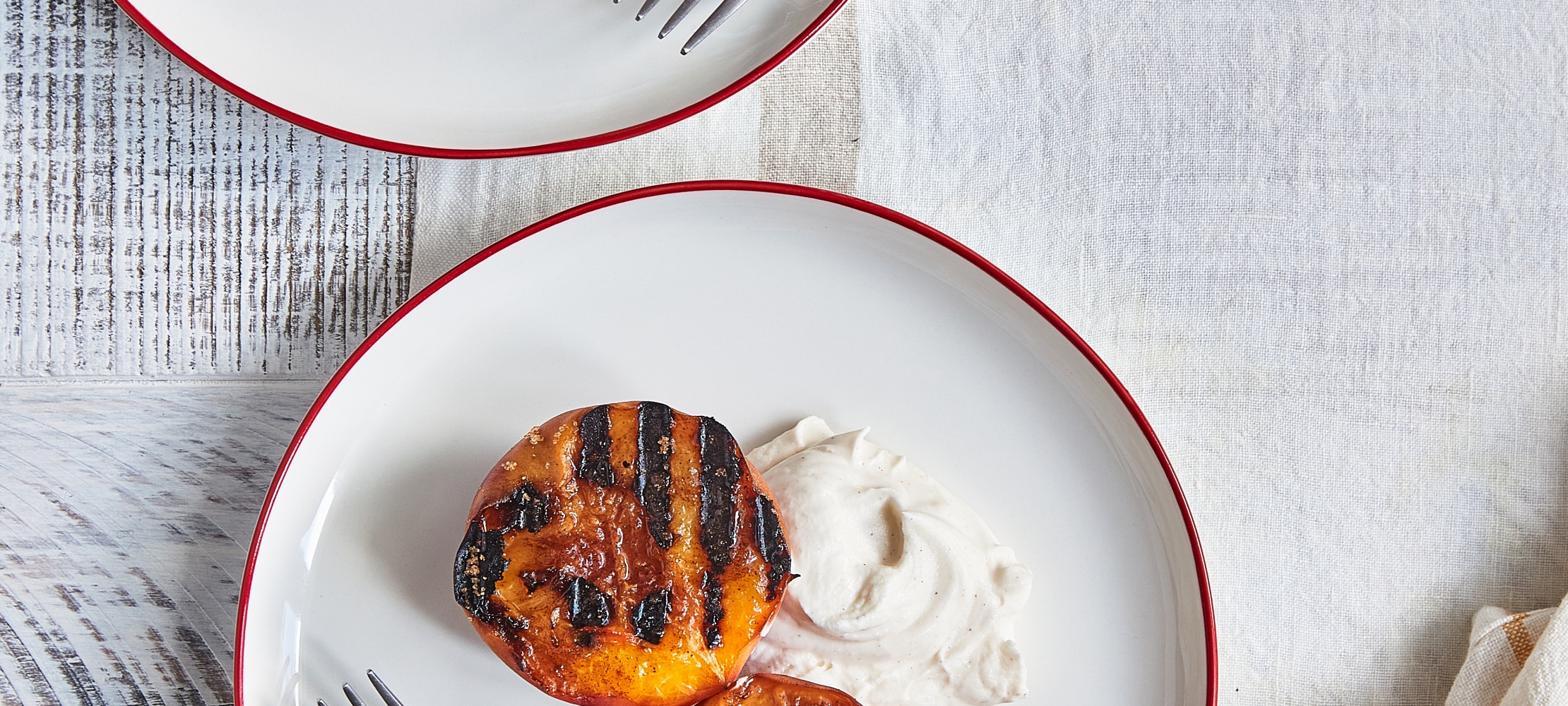 Grilled Summer Peaches with Whipped Cinnamon Mascarpone