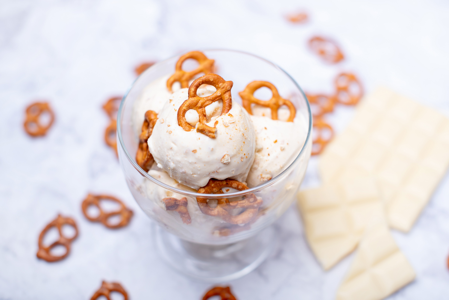 White Chocolate & Salted Pretzel Gelato