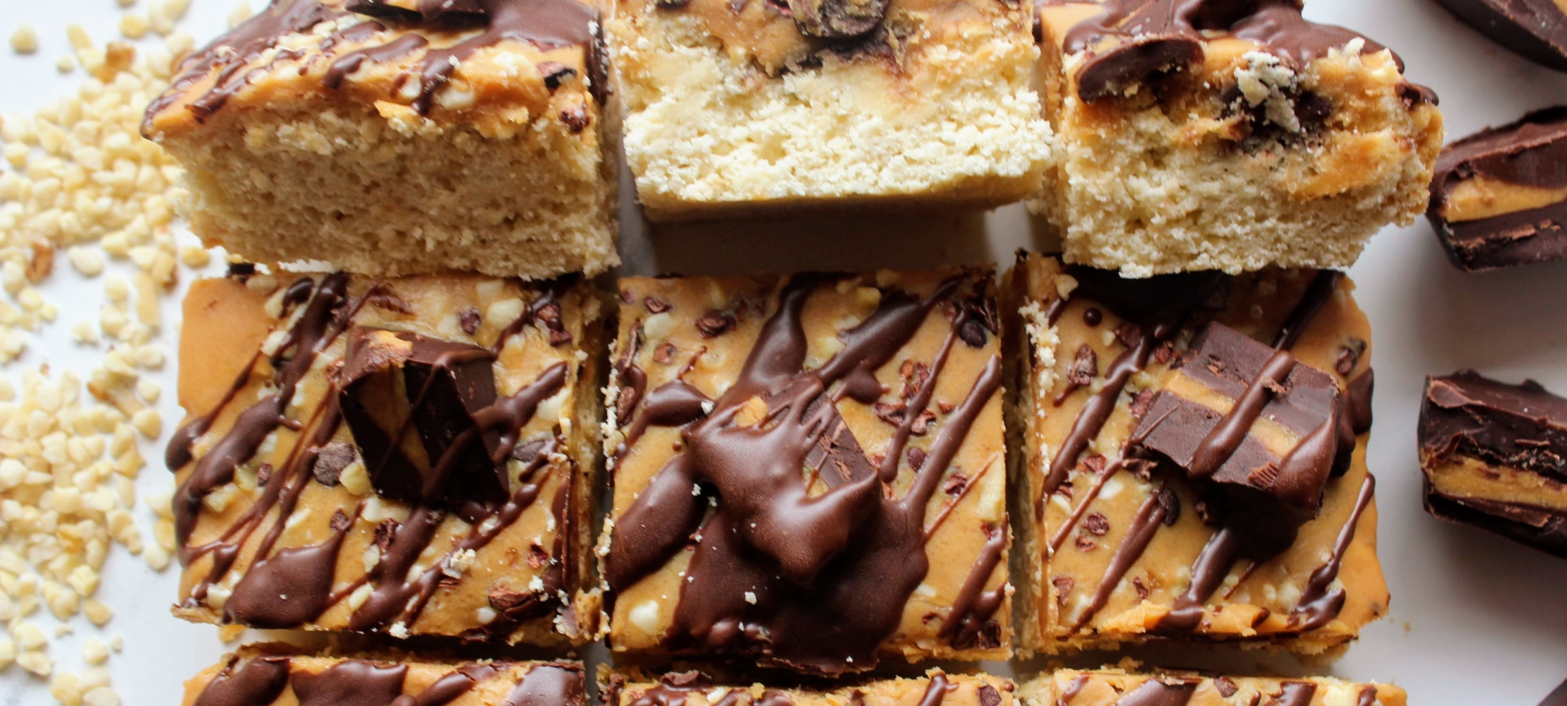 Peanut Butter Cup Cookie Bars –