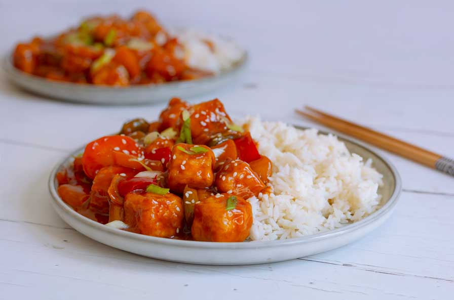 Crispy Sweet and Sour Tofu –