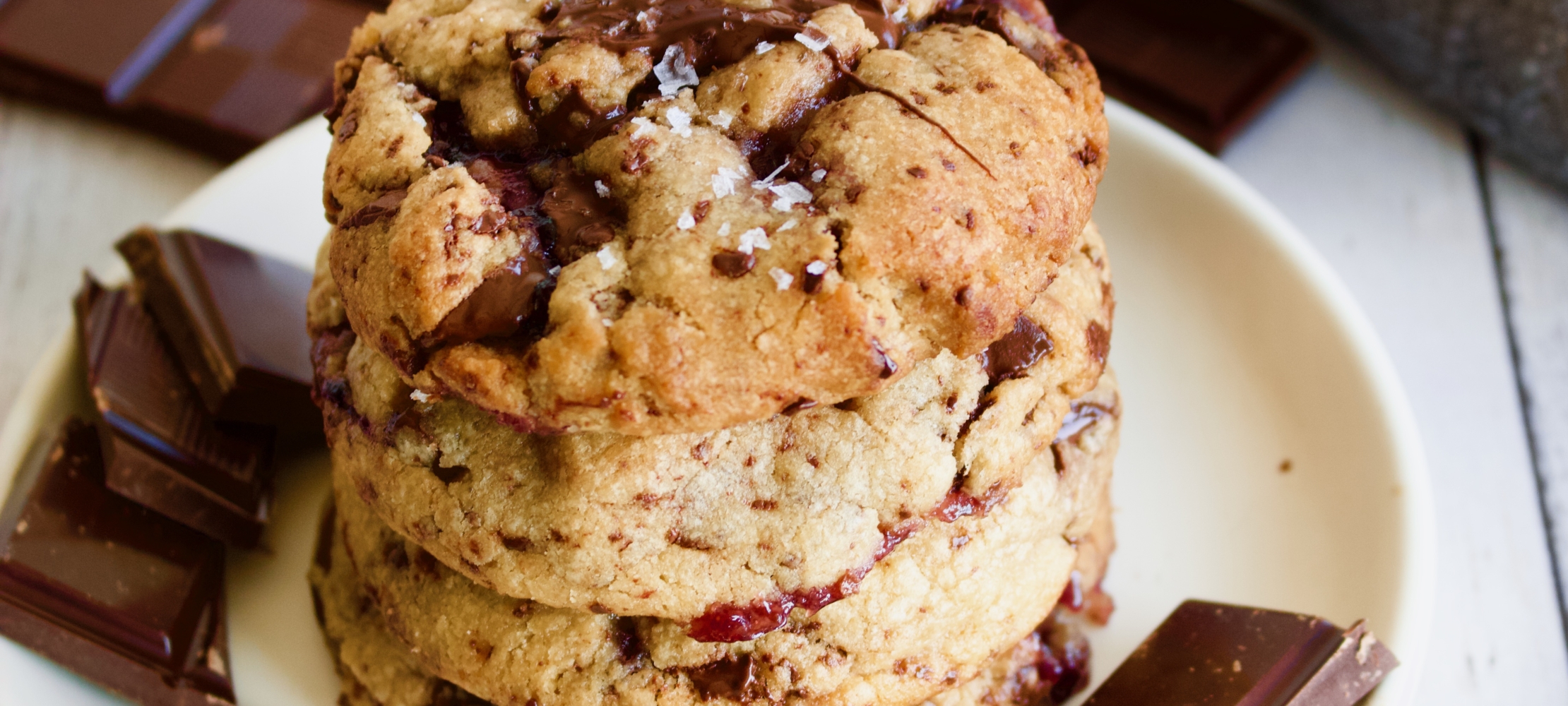 Blueberry Jam and Dark Chocolate Cookies –