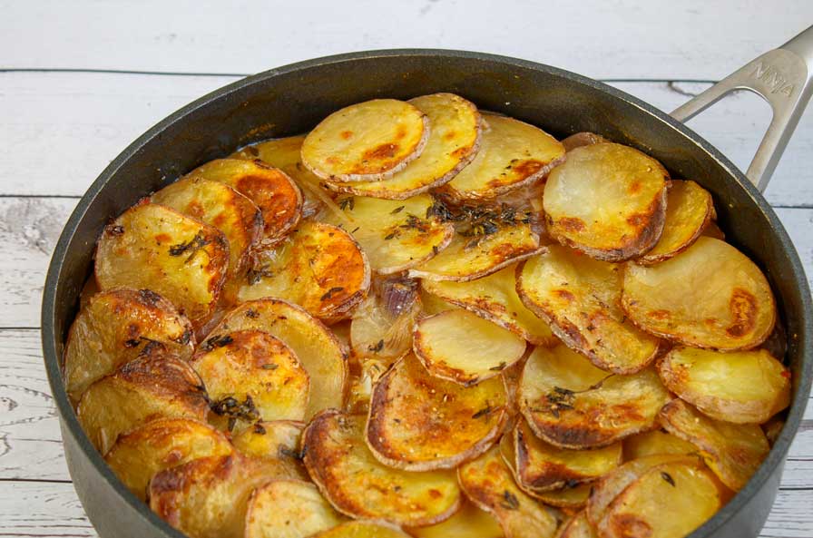 Crispy Sliced Baked Potatoes –