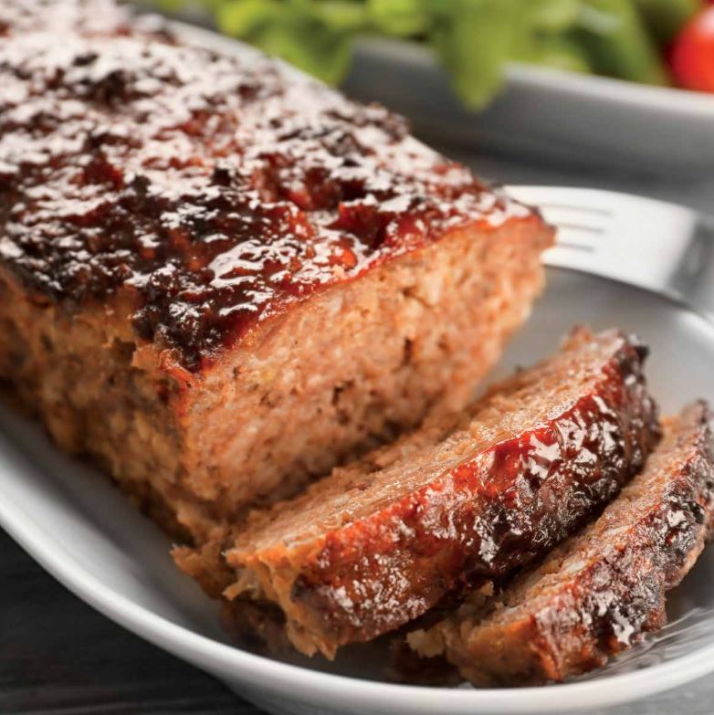 Turkey Meatloaf with Cheesy Riced Cauliflower