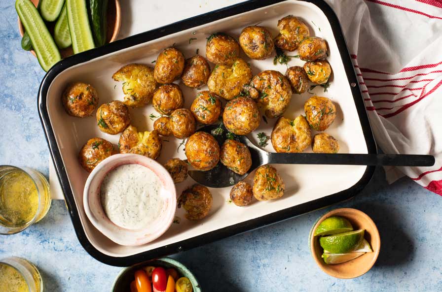 Roasted Baby Potatoes –