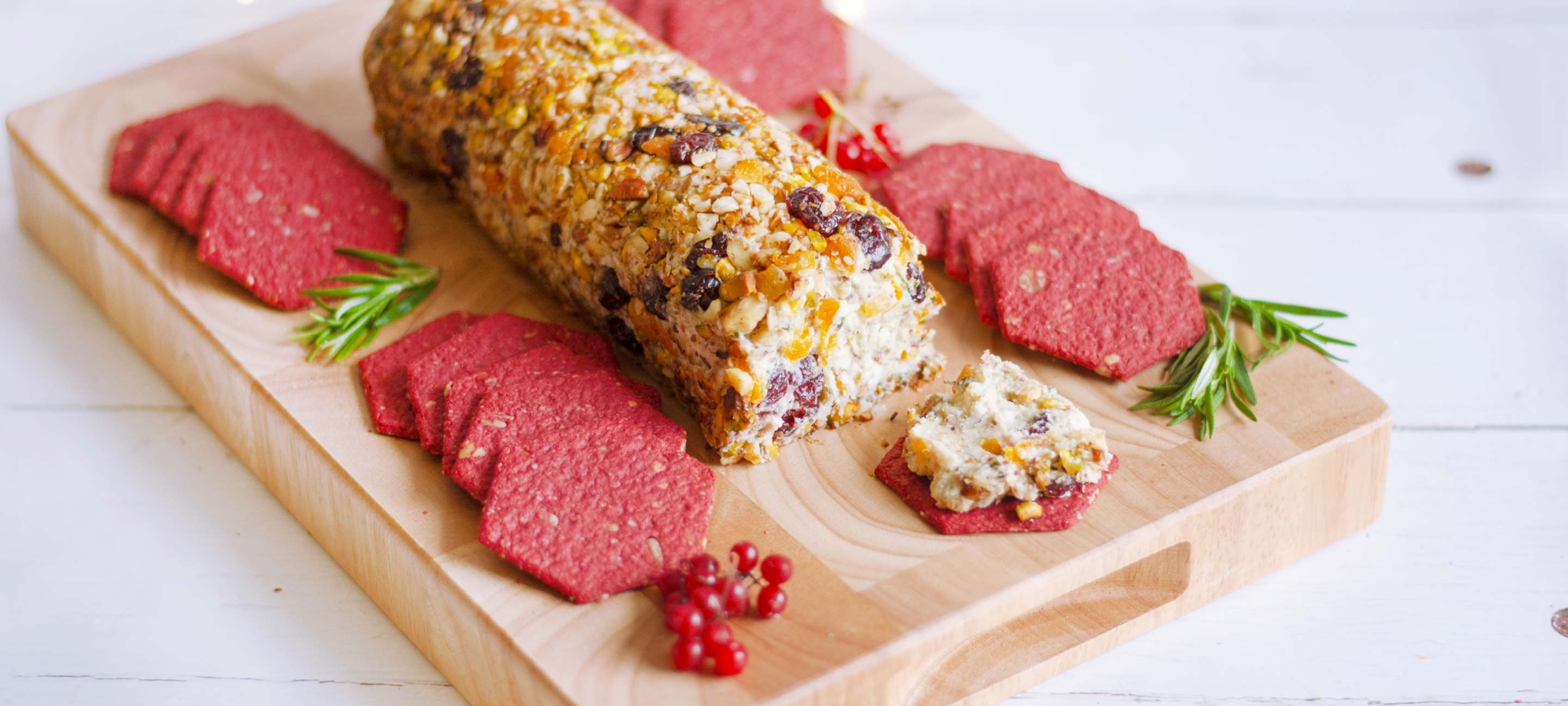 Vegan Christmas Cheese Log