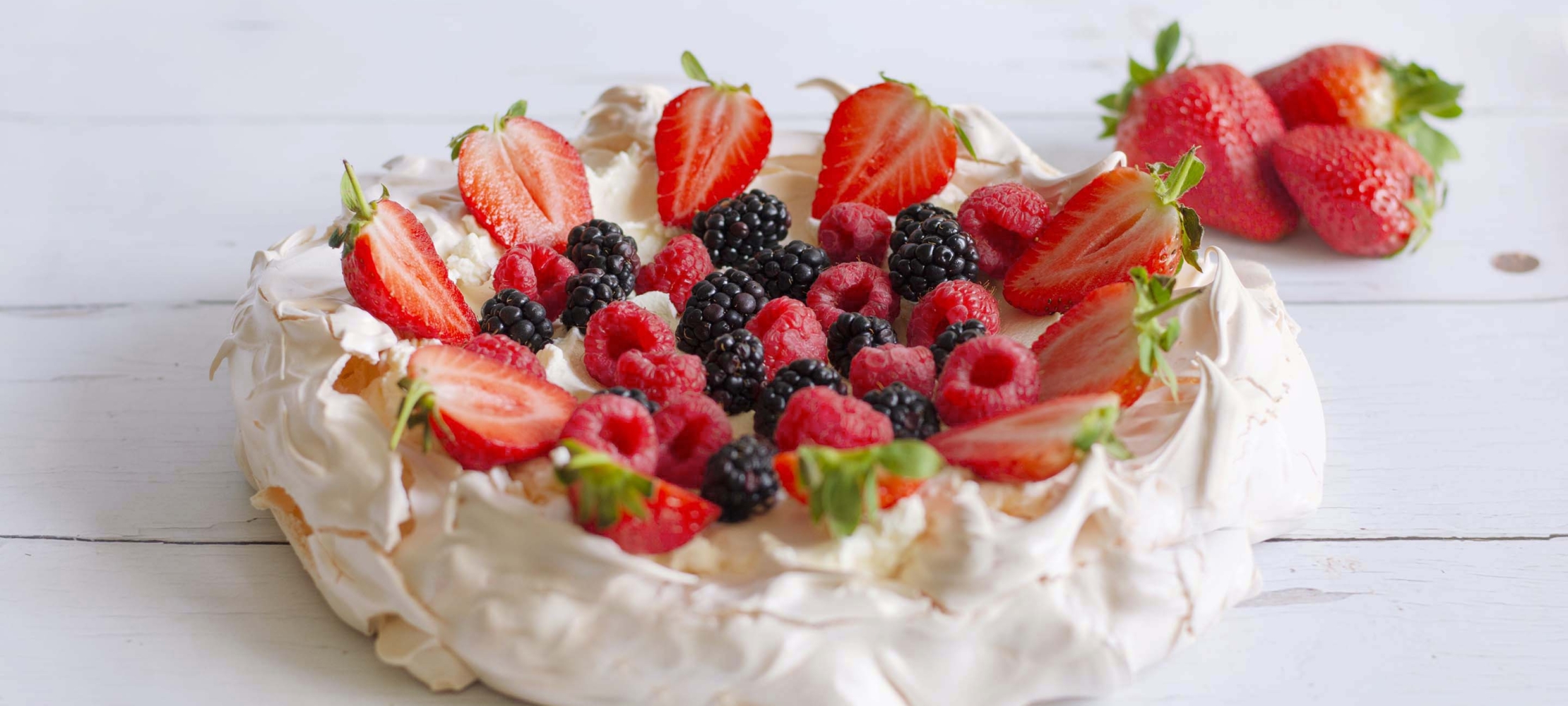 Mixed Berry Fruit Pavlova –