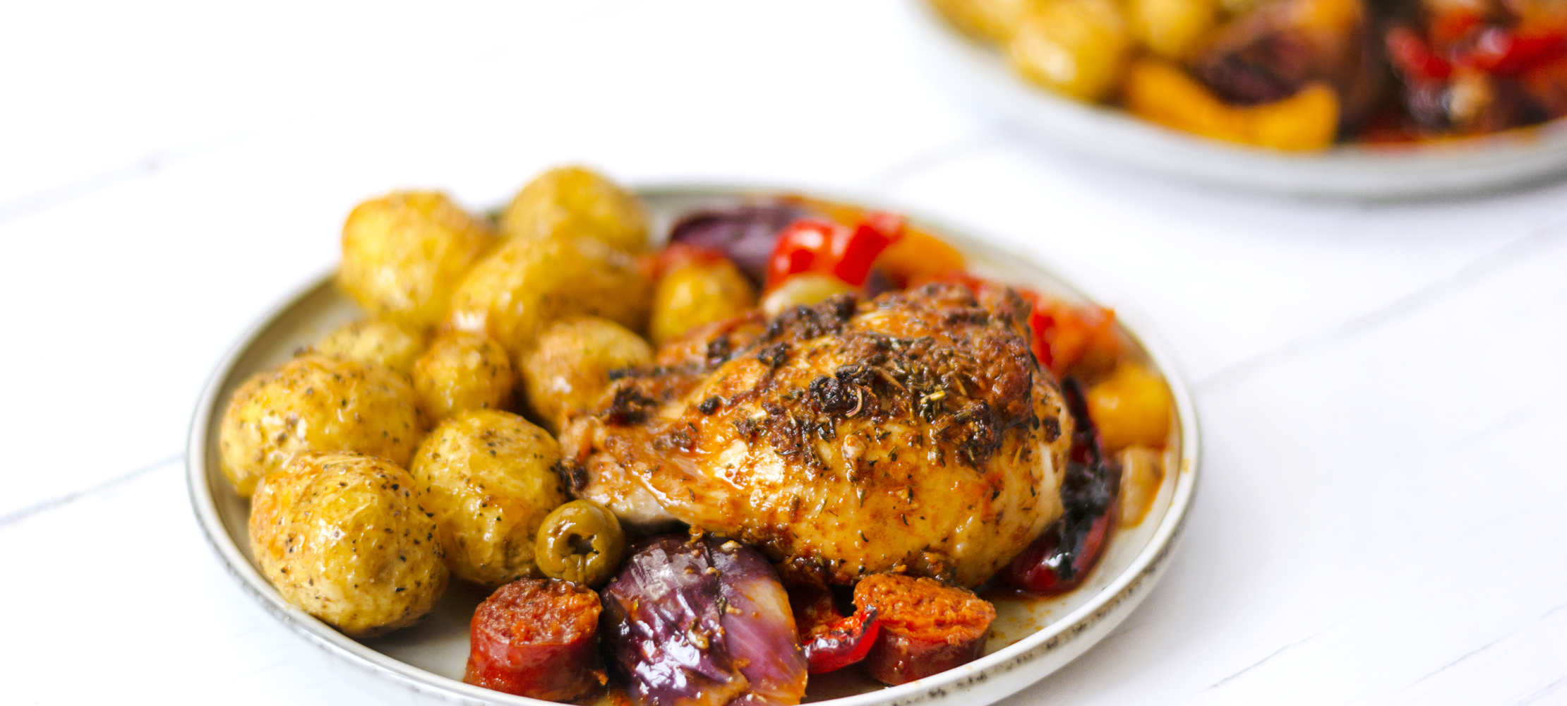 Spanish Chicken Traybake With Potatoes –