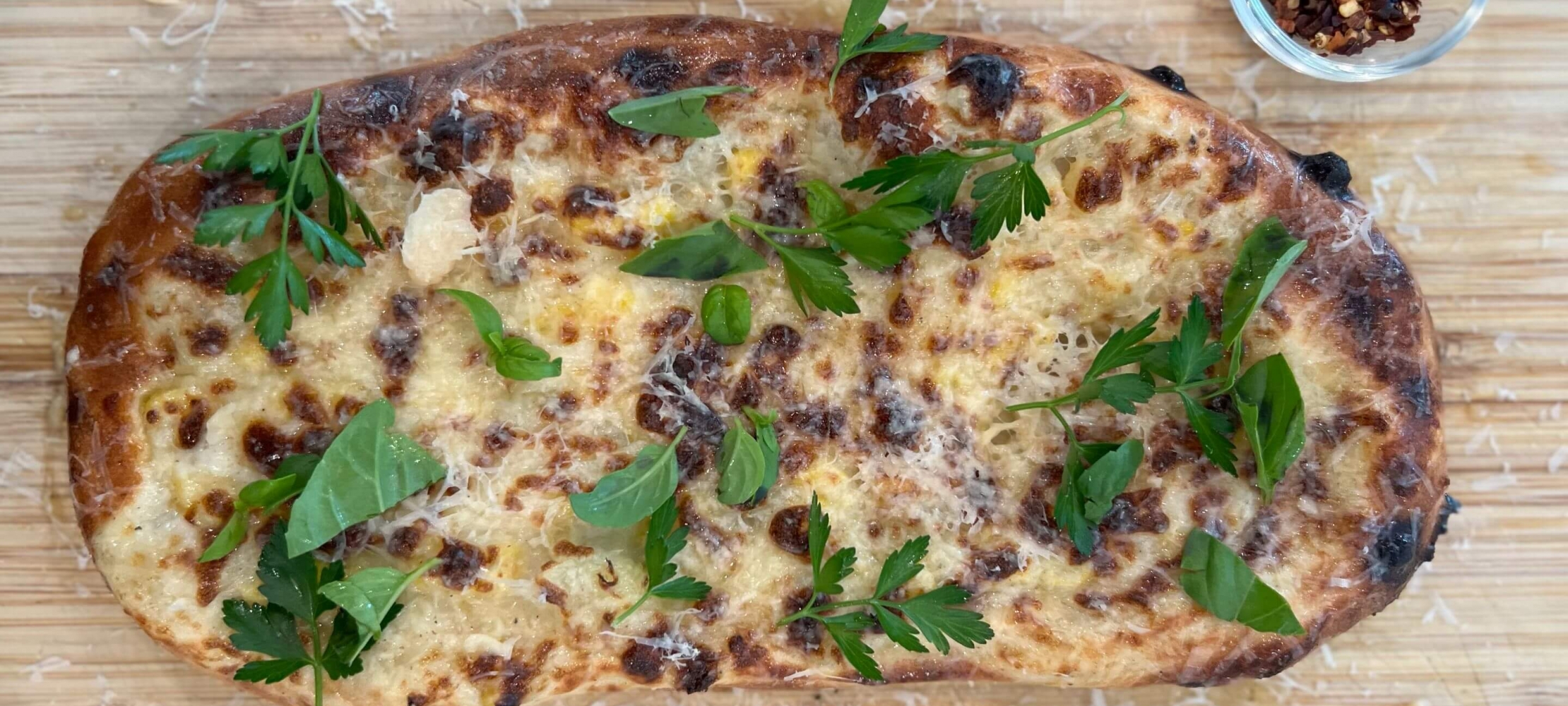 Corn & Cheese Flatbread