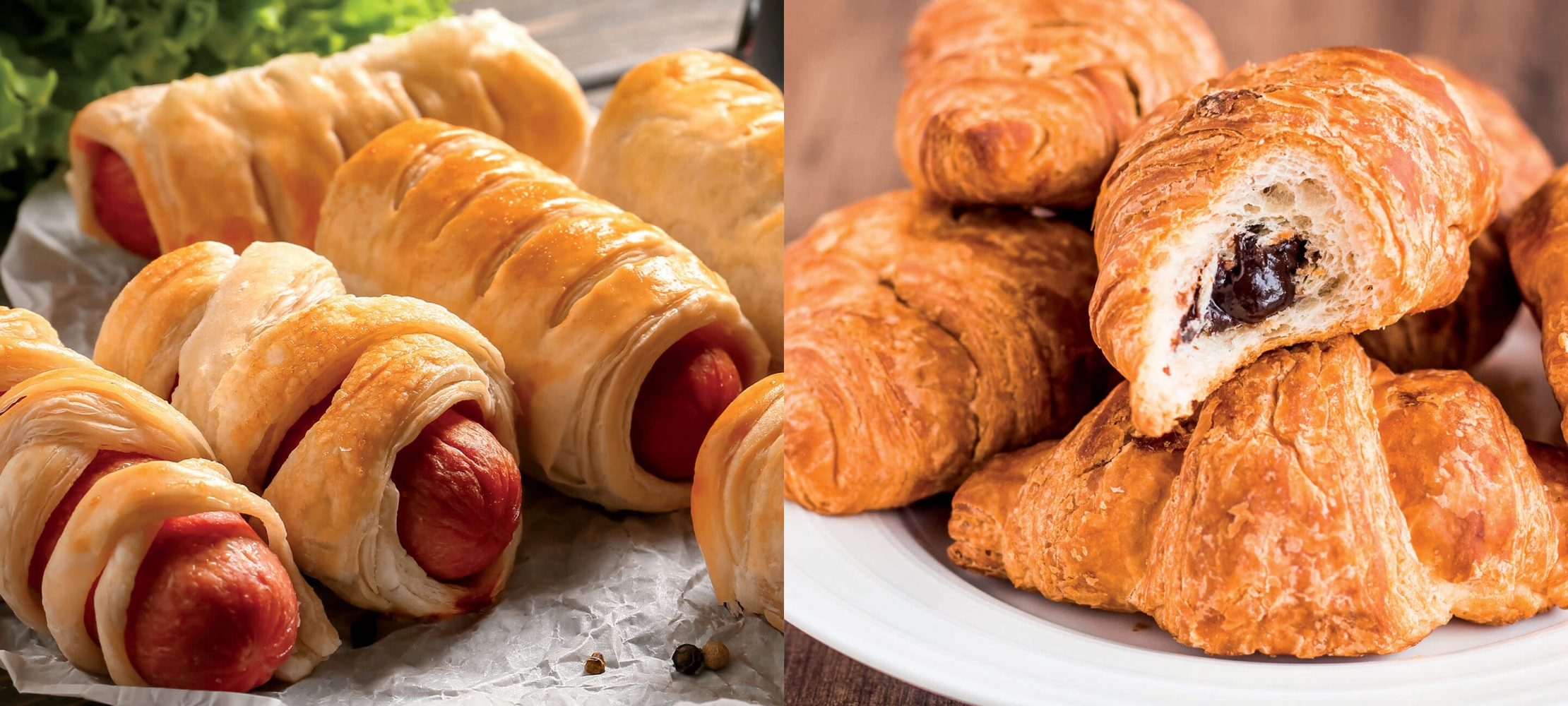 Pigs in a Blanket and Chocolate Croissants