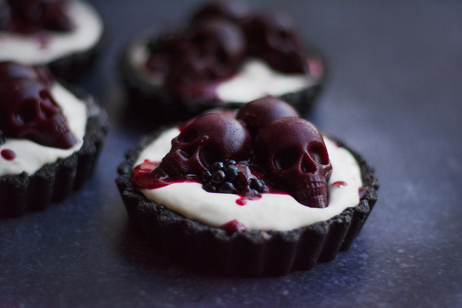 Ghoulish Black Forest Tarts –