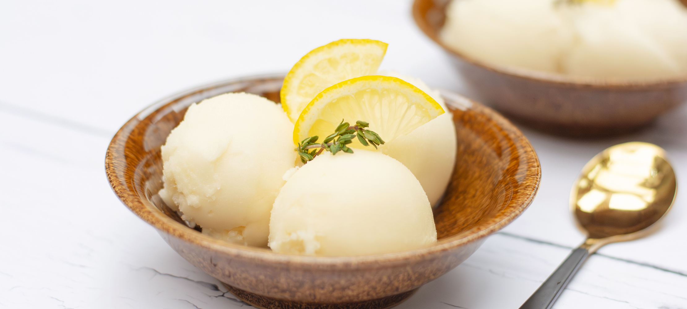 Lemon, Honey, and Thyme Sorbet –
