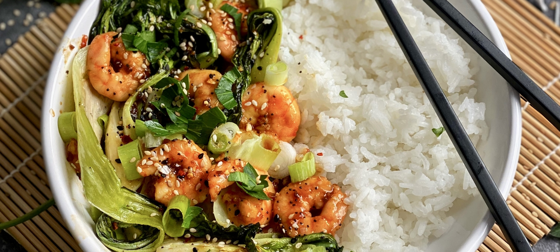 Air Fry Pak ChoiShrimpsBowl